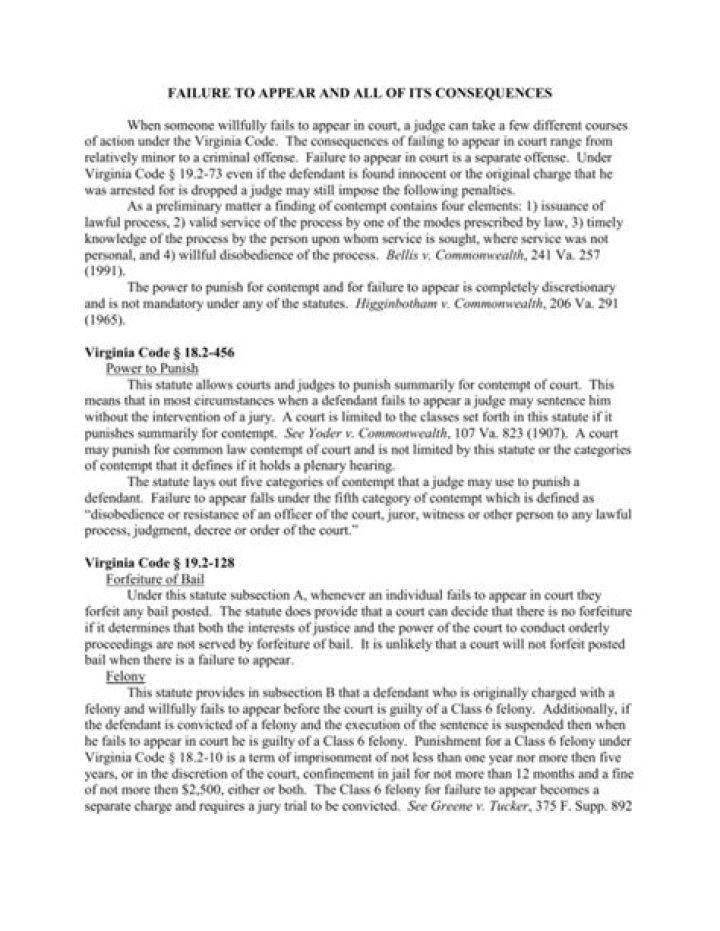 Failure to Appear in Court: Consequences & Responsibilities